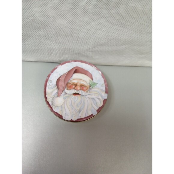 Vintage Christmas‎ Set Of 4 Tin Coasters With Tin Storage Box Old Time Santa - Picture 5 of 5